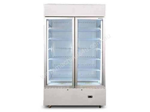 Bromic GM1000LCASW - Flat Glass Door 1000L LED Display Chiller with Gassette - White color