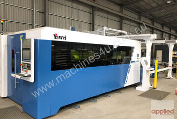 Yawei HLF Series Fiber Laser with Load / Unload & Material Library. Fully automatic operation. Yawei HLF Series Fiber Laser with Load / Unload & Material Library. Fully automatic operation.