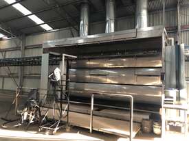 Two stainless steel spray booths with overhead chain conveyor & heated section - picture2' - Click to enlarge