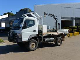 2010 MITSUBISHI FUSO CANTER Tray Truck - 4X4 - Truck Mounted Crane - Tray Top Drop Sides - picture0' - Click to enlarge