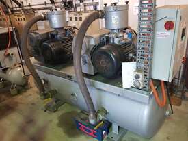 BUSCH TWIN VACUUM PUMP+AIR TANK+PLC CONTROLS Made in Switzerland - picture0' - Click to enlarge