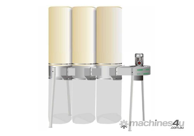 caption Dust Collector 415V 5.5HP 3 x Filter Element (3 Bottom Bag + 3 Top Bag) MULTI ALFA by Alfarimini