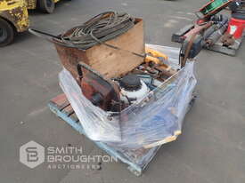 PALLET COMPRISING OF WACKER VERTICAL TAMPER PARTS, JACK, BELTS & LIGHTS - picture0' - Click to enlarge