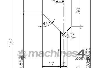 85 DEG / R0.25MM KNIFE PRESS BRAKE TOOLING TOP PUNCH | EURO TYPE