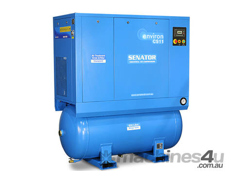 caption CVA Compressors - New Senator Rotary Screw Air Compressor with Dryer - CS11 - 11kw - 63cfm