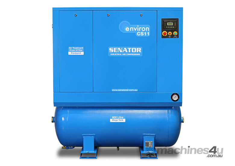 caption CVA Compressors - New Senator Rotary Screw Air Compressor with Dryer - CS11 - 11kw - 63cfm