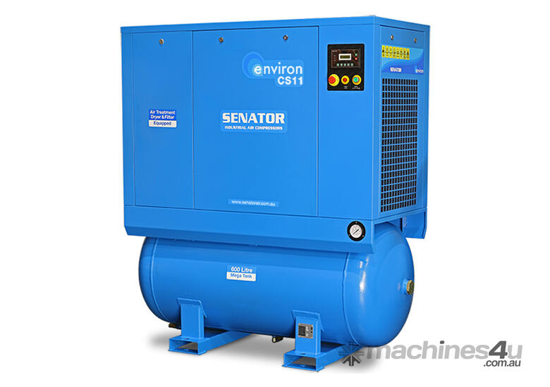 caption CVA Compressors - New Senator Rotary Screw Air Compressor with Dryer - CS11 - 11kw - 63cfm