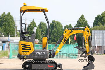 XHD12 1.2 Ton Mini Excavator With Swing Boom and 5 Attachments