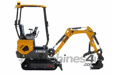 XHD12 1.2 Ton Mini Excavator With Swing Boom and 5 Attachments