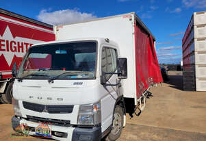 (7643) 2015 Mitsubishi 615 Canter Curtainsider (REDUCED) (Toolamba, VIC)