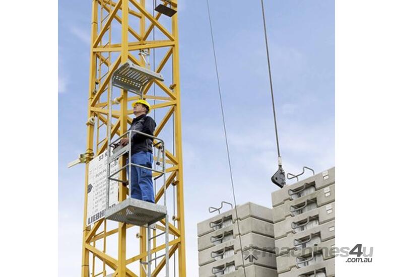 caption Liebherr 53K Tower Crane | 4.2T Self-Erecting, Ideal for Houses up to 8 Storeys