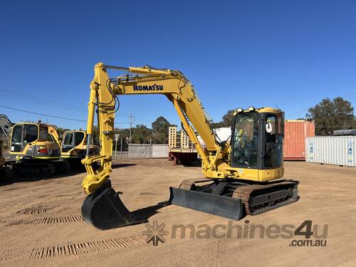 caption 2016 Komatsu PC88MR-8 Excavator 8T - AC Cabin, Quick Hitch Included