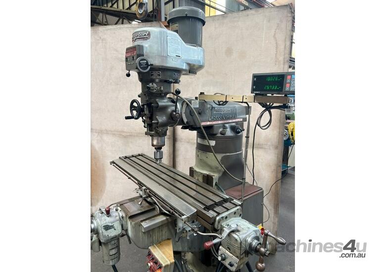 caption Bridgeport 2J2 Series 1 with DRO and power feed and accessories