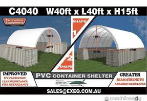 40ft x 40ft Container Shelter - No End Wall