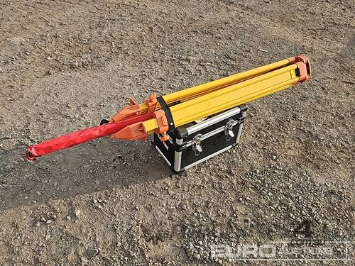 caption Unused Captok Self-Leveling Rotary Laser Level With Batteries, Receiver, Tripod, Grade Rod