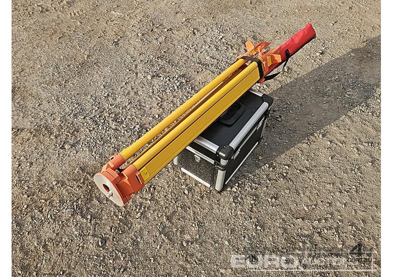 caption Unused Captok Self-Leveling Rotary Laser Level With Batteries, Receiver, Tripod, Grade Rod