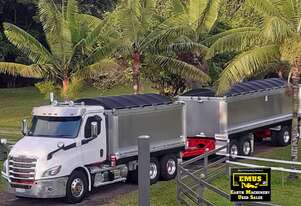 2023 Freightliner & 2024 Maxitrans Tippers, like new, E.M.U.S TS900