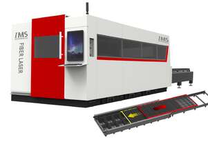IMS-TRITON 12KW 2.5M X 6M FIBER LASER | ENCLOSURE | EXCHANGE TABLE | DELIVERED & INSTALLED