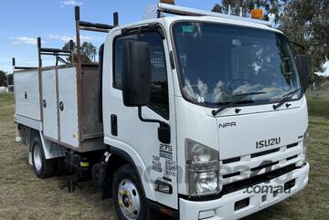 Isuzu NPR275 Short 4x2 Single Cab Automatic Service Body Truck. Ex Govt.