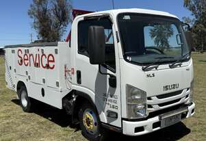 Isuzu NLS45/150 4x4 Single Cab Service Body Truck.