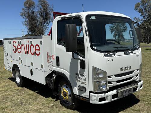 Isuzu NLS45/150 4x4 Single Cab Service Body Truck.
