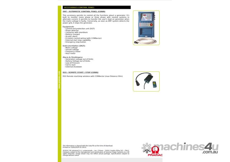 Pramac S5000 5.3 KVA Electric Start Portable Generator