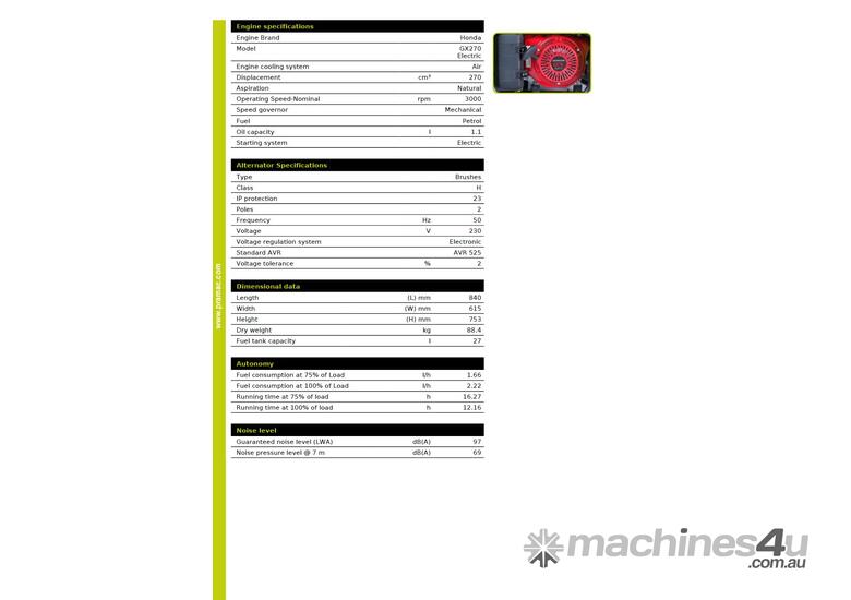 Pramac S5000 5.3 KVA Electric Start Portable Generator