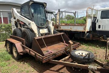 2013 Bobcat S590 Wheeled Skid Steer & Trailer Combination