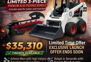 Brand New Ozziquip AL40 Mini Loader 4-in-1 with Trencher 3-Piece Package