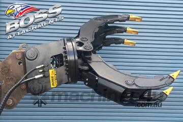 BOSS Hydraulic Rotating Demolition/Stone Grapple Suitable for 4 - 50T Excavators