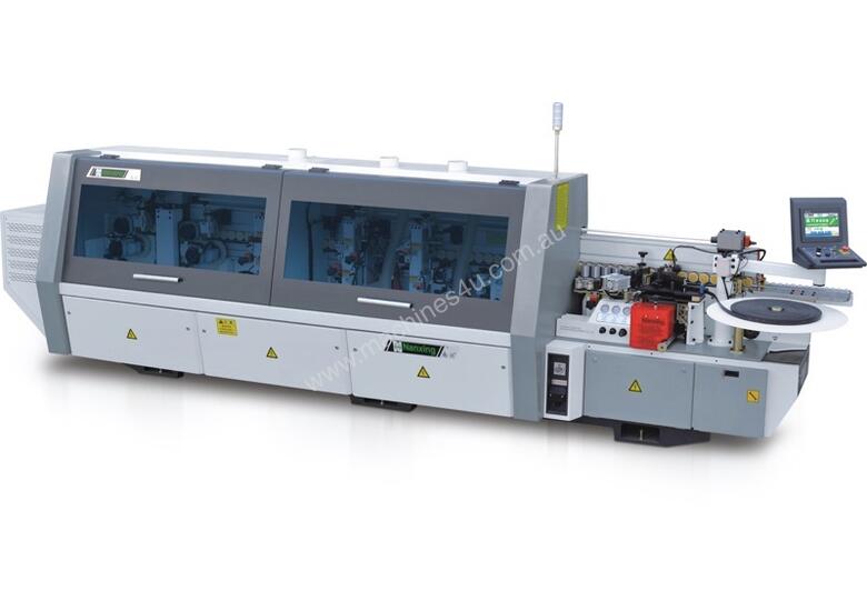 caption NANXING Touch screen 3 speed Automatic Edge Banding Machine NB5J with one Corner Rounding Machine