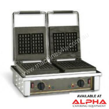 Roller Grill GED 20 Waffle Machine - Double 4 x 6 sq