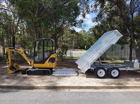Cat 1.5t Mini Excavator and Tipper trailer dry hire $180 per day - picture0' - Click to enlarge