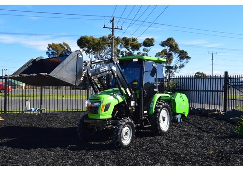 caption 2021 Agrison 40hp CDF Cabin + 6ft Slasher + FEL + 4 in 1 Bucket