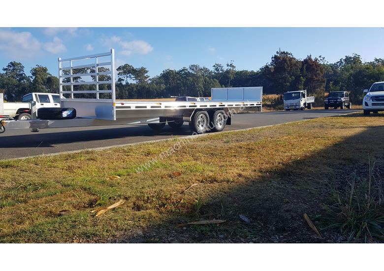 caption Full aluminium flat top trailer