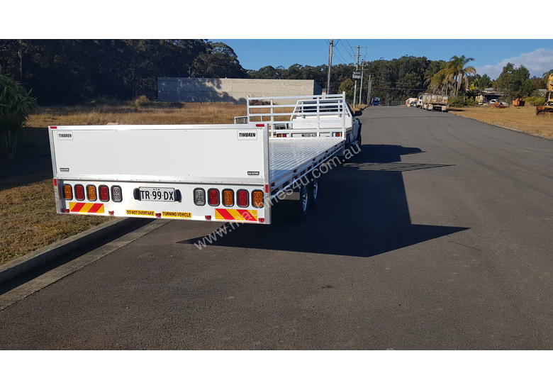 caption Full aluminium flat top trailer
