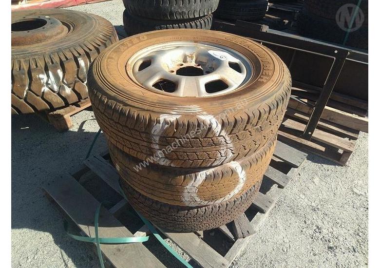caption 3X Assorted Tyres ON 6 Stud 17 Inch Rims