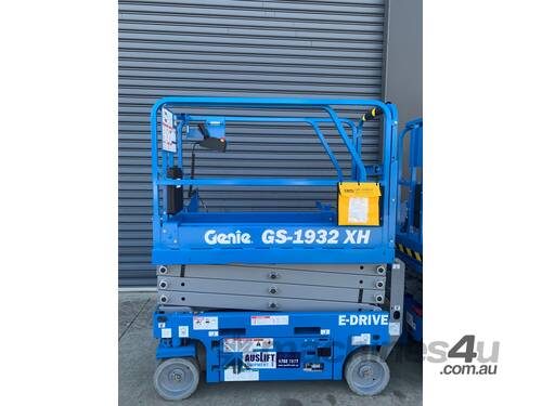 caption Genie GS1932 XH 19ft Electric Scissor Lift - Optional Trailer Package