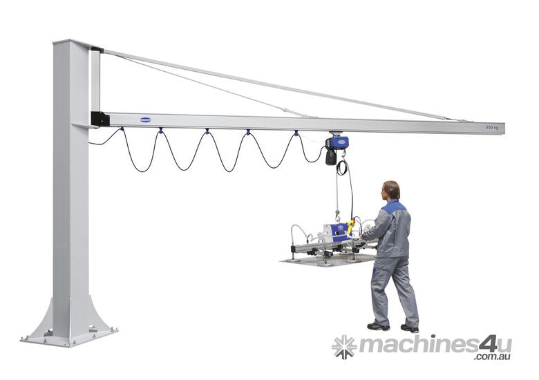 caption 500kg VacuMaster for handling & loading sheet steel.