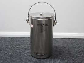 Stainless Steel Bucket with Lid - picture3' - Click to enlarge