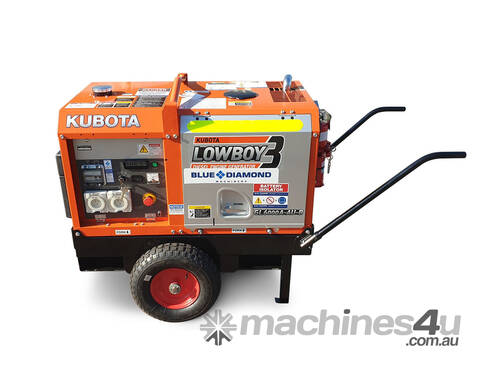 Kubota Generator 6KVA - GL6000 Lowboy 3 - Wheel Kit & Steel Bund