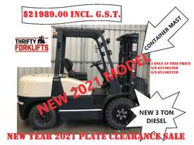 CT POWER FD30 3 TON 3000 KG CAPACITY DIESEL CONTAINER MAST FORKLIFT 2021 PLATE CLEARANCE  - picture0' - Click to enlarge