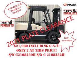 CT POWER FD30 3 TON 3000 KG CAPACITY DIESEL CONTAINER MAST FORKLIFT 2021 PLATE CLEARANCE  - picture0' - Click to enlarge