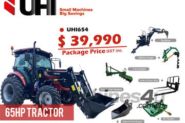 65HP UHI654 Tractor with 7 Attachments