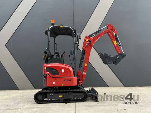 caption UHI 16hp Kubota Engine XU20 mini Excavator Zero Swing with Expandable Track & Swing Boom.