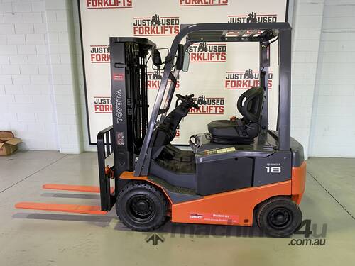 2014 TOYOTA 8FBN18 ELECTRIC  4 WHEEL COUNTER BALANCED FORKLIFT CONTAINER ENTRY 