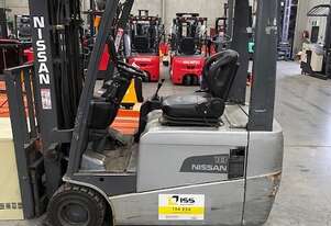 Nissan 3-Wheel Counterbalance Forklift: Brand New Traction Battery - Popular!