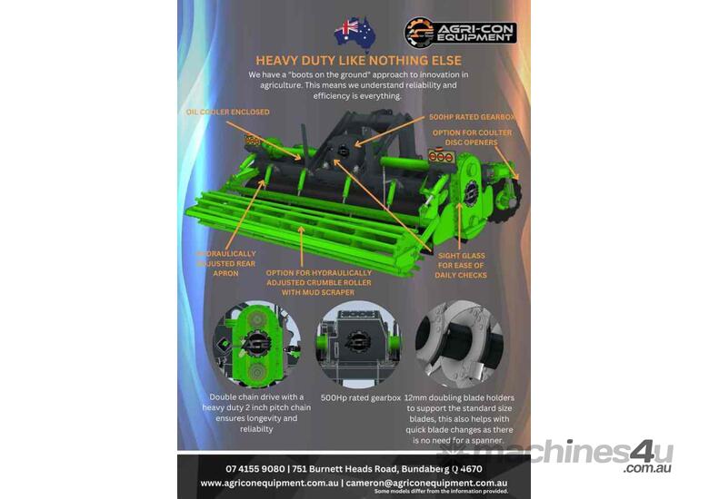 caption Agri Con 3PL ACE Rotary Hoe - Revolutionary Heavy Duty, Australian Made!