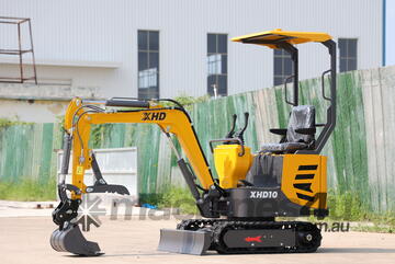 XHD10 1 Ton Mini Excavator With Swing Boom And Semi-Automatic Quick Hitch