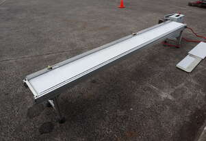 Variable Speed Aluminium Belt Conveyor 3.7m Long